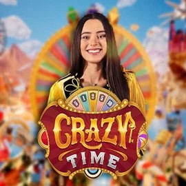 Crazy Time logo by Evolution at Oscar Spin Casino