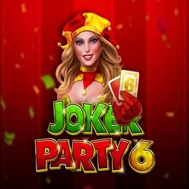 Joker Party 6 slot logo by Greentube at Oscar Spin Casino