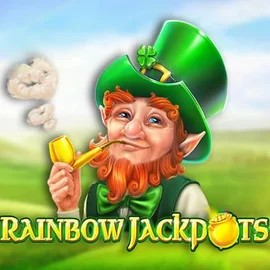 Rainbow Jackpots online game logo by Red Tiger Gaming on oscarspincasino.eu